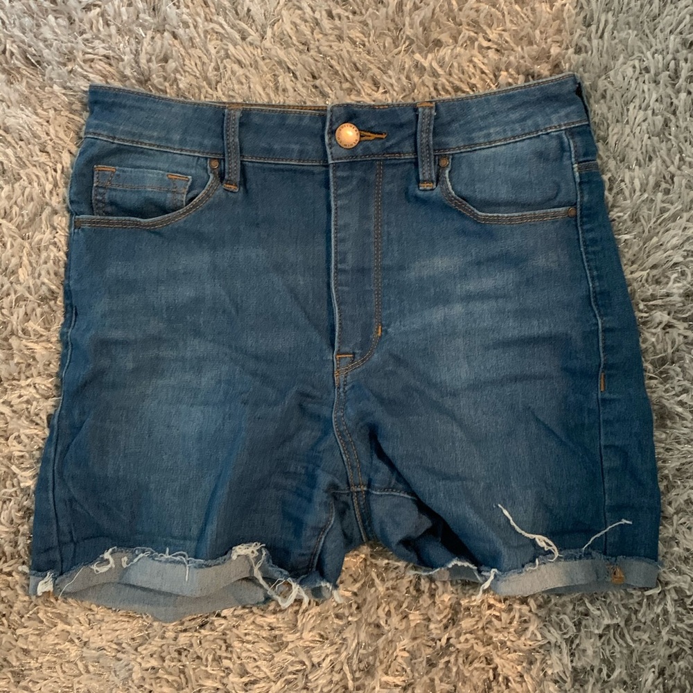 Mid rise jean shorts